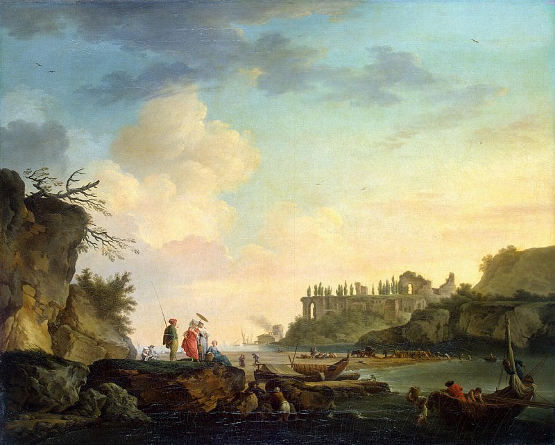 Vernet, Claude Joseph – Ruins at the mouth, Hermitage ~ part 03