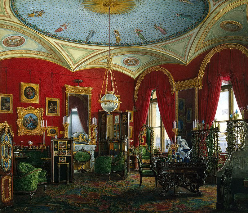 Hau Edward Petrovich – Types of rooms of the Winter Palace. Study of the Empress Alexandra Feodorovna , Hermitage ~ part 03
