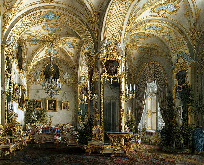 Hau Edward Petrovich – Types of rooms of the Winter Palace. Living in the Second Rococo style, Hermitage ~ part 03