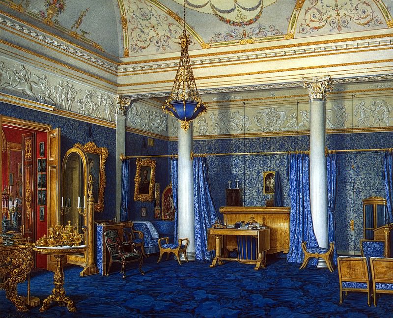 Hau Edward Petrovich – Types of rooms of the Winter Palace. Bedroom of Empress Alexandra Feodorovna , Hermitage ~ part 03