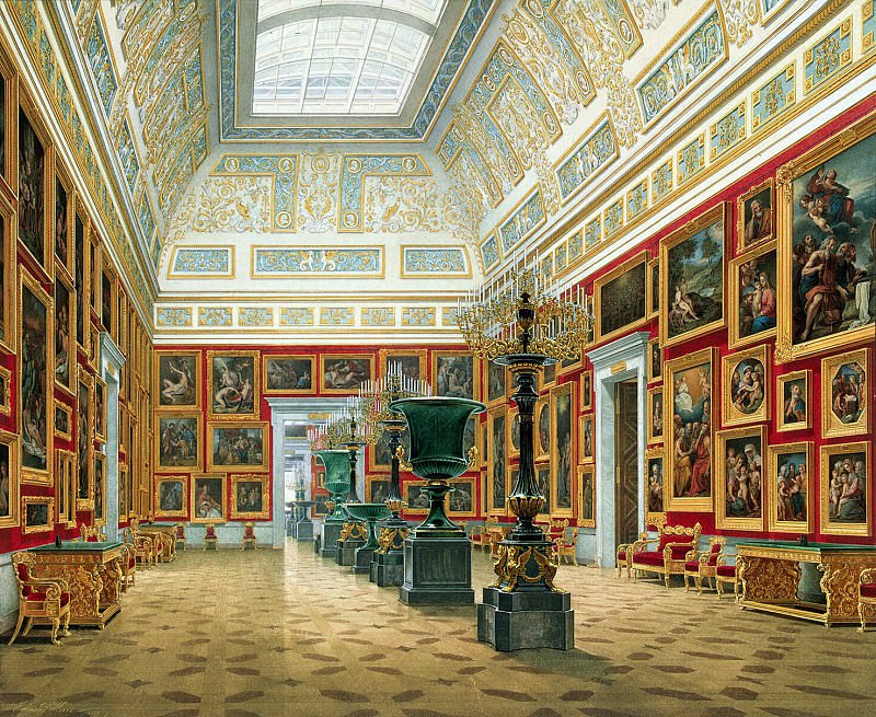 Hau Edward Petrovich – Types halls of the New Hermitage. Hall of Italian schools, Hermitage ~ part 03
