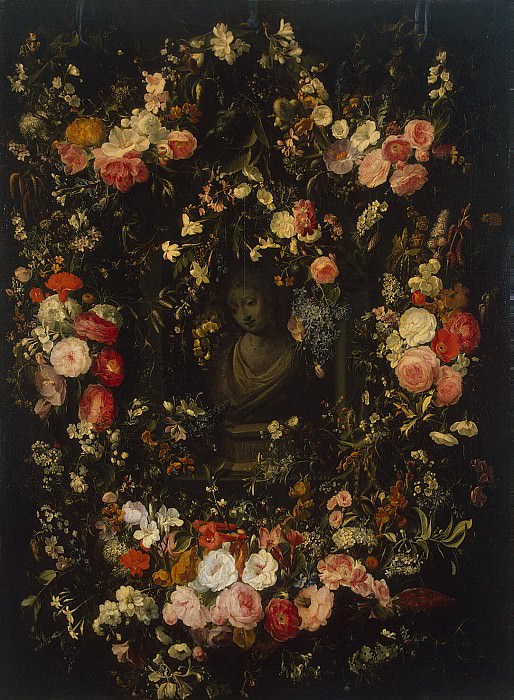 Verendal, Nicholas van – Bust of Madonna in the garland of flowers, Hermitage ~ part 03