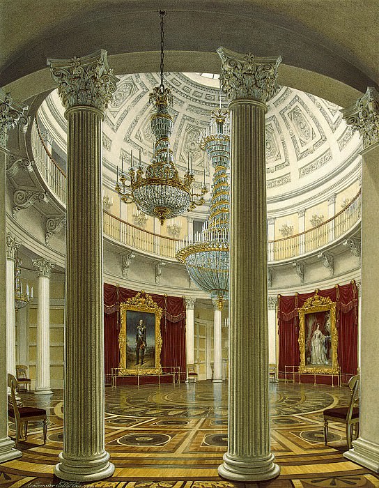 Hau Edward Petrovich – View of the Rotunda in the Winter Palace, Hermitage ~ part 03