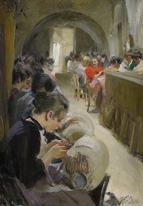 Lace-making in Venice, Anders Zorn
