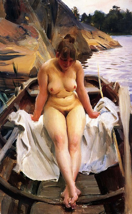In Werners Rowing Boat, Anders Zorn