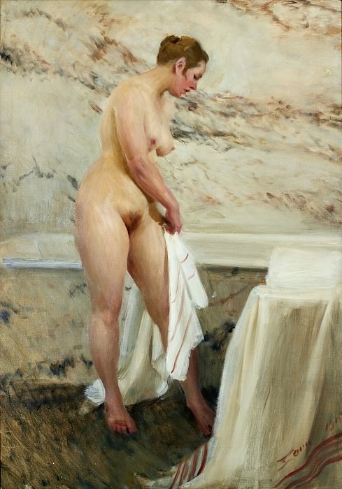 Vid badkaret, Anders Zorn
