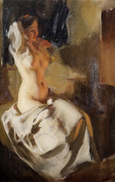 Nude in the light of the fire, Anders Zorn