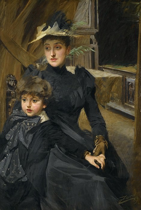 MRS WEGUELIN AND HER SON, Anders Zorn