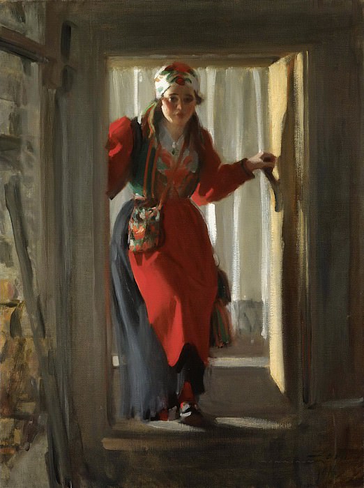 The woman in the doorway, Anders Zorn