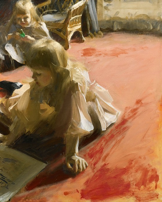 A Portrait Of The Daughters Of Ramon Subercasseaux, Anders Zorn