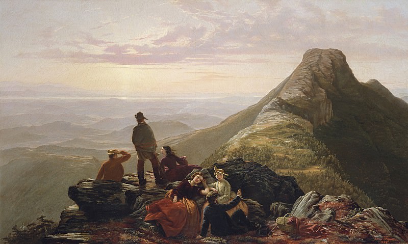Jerome B. Thompson – The Belated Party on Mansfield Mountain , part 2 American painters