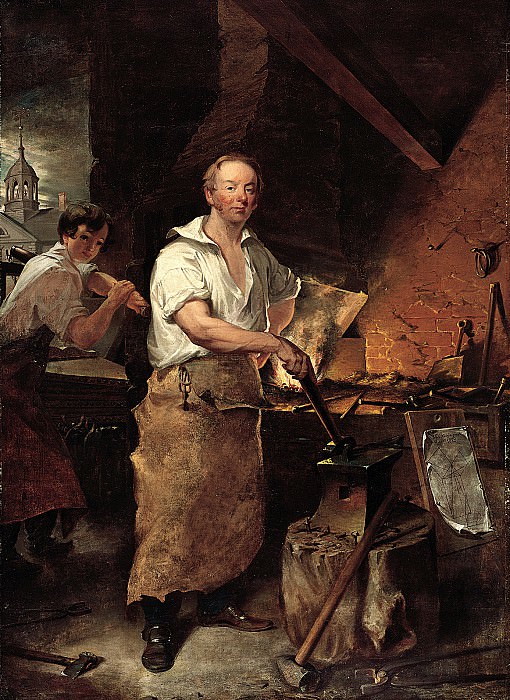 Джон Нигл – Пэт Лайон в кузнице, 1829, часть 2 Американские художники