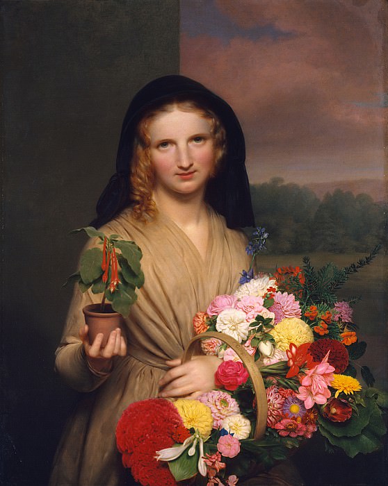 Charles Cromwell Ingham – The Flower Girl , part 2 American painters