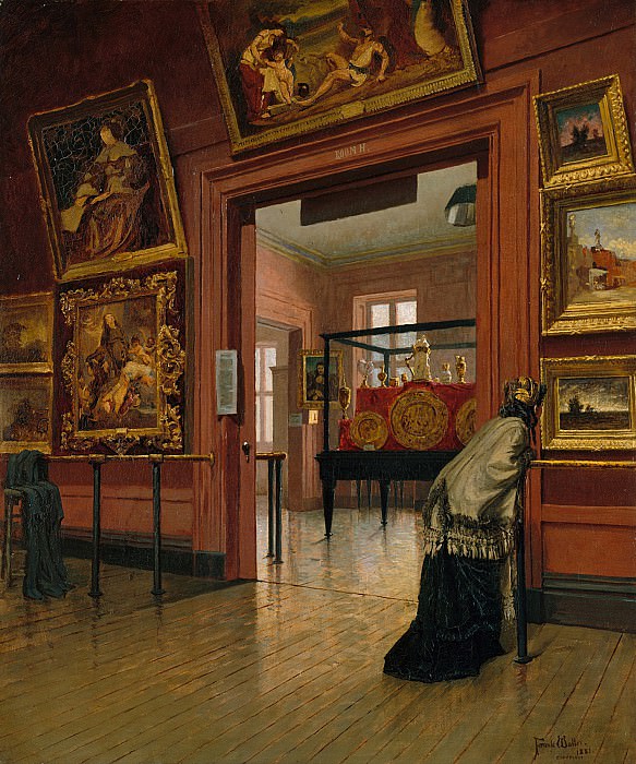 Frank Waller – Interior View of The Metropolitan Museum of Art when in Fourteenth Street , part 2 American painters