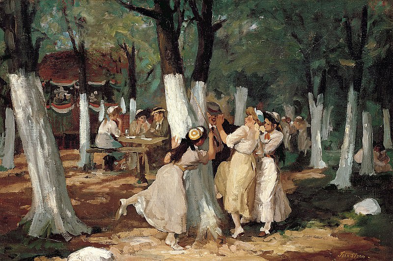 John Sloan – The Picnic Grounds , part 2 American painters