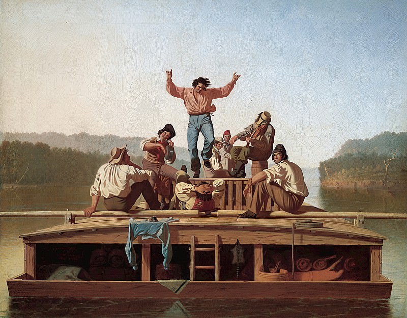 George Caleb Bingham – The Jolly Flatboatmen , part 2 American painters