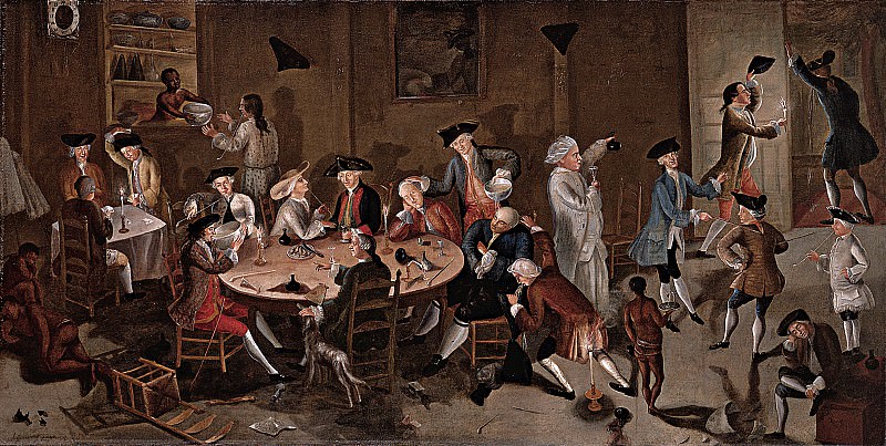 John Greenwood – Sea Captains Carousing in Surinam, ca. 1752-58 , part 2 American painters