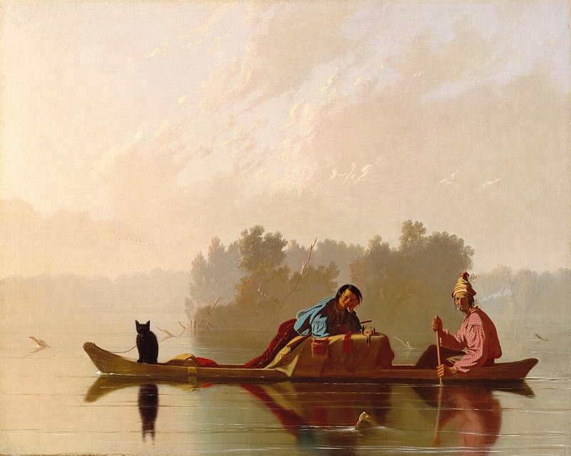 George Caleb Bingham – Fur Traders Descending the Missouri , part 2 American painters