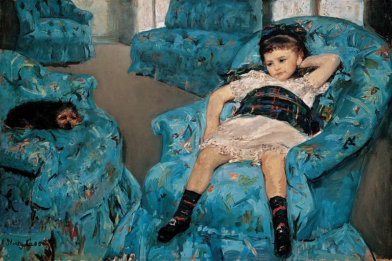 Мэри Кассат – Маленькая девочка в синем кресле, часть 2 Американские художники