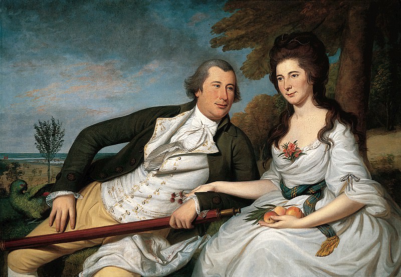 Charles Willson Peale – Benjamin and Eleanor Ridgely Laming, 1788 , part 2 American painters