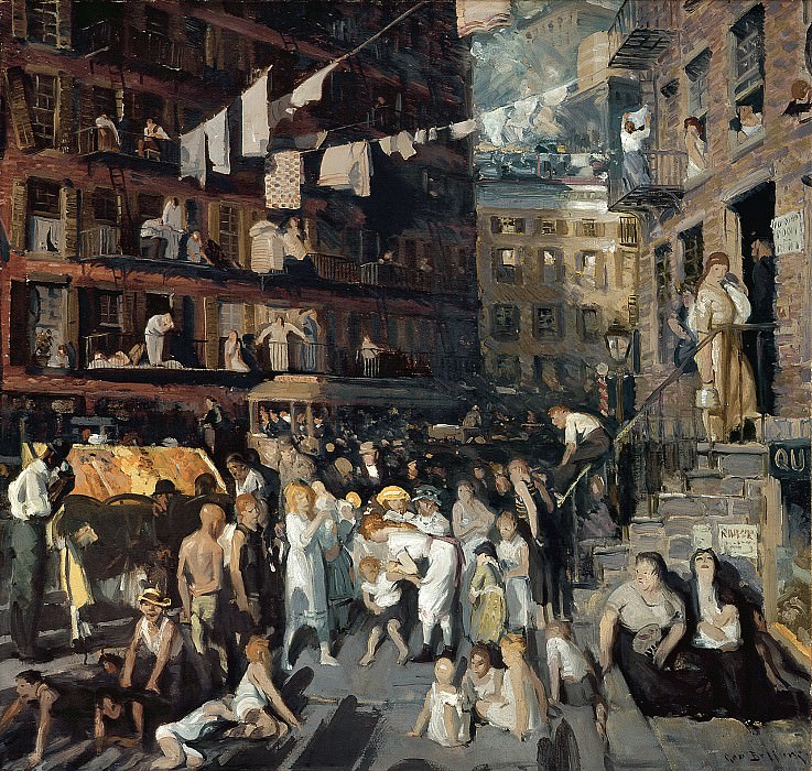 George Bellows – Cliff Dwellers , part 2 American painters