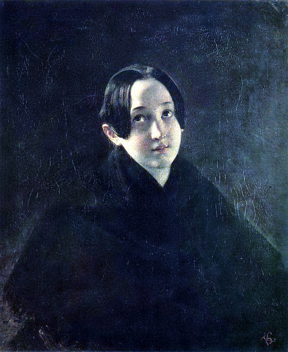 Portrait of EI Durnova, wife of the artist Ivan T. Durnova. 1836, Karl Pavlovich Bryullov