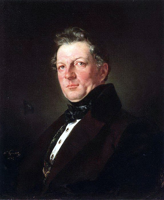 Portrait of the architect A. Bolotov. 1843, Karl Pavlovich Bryullov