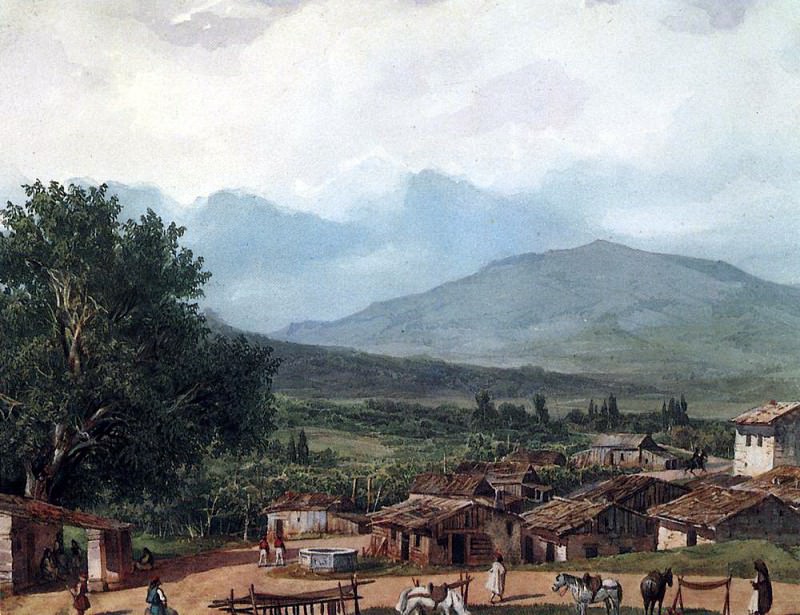 Деревня св. Рокка близ города Корфу. 1835, Карл Павлович Брюллов