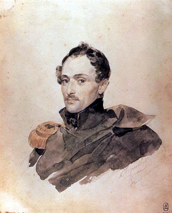 Portrait of Captain A. Kostinitsa. 1,835, Karl Pavlovich Bryullov