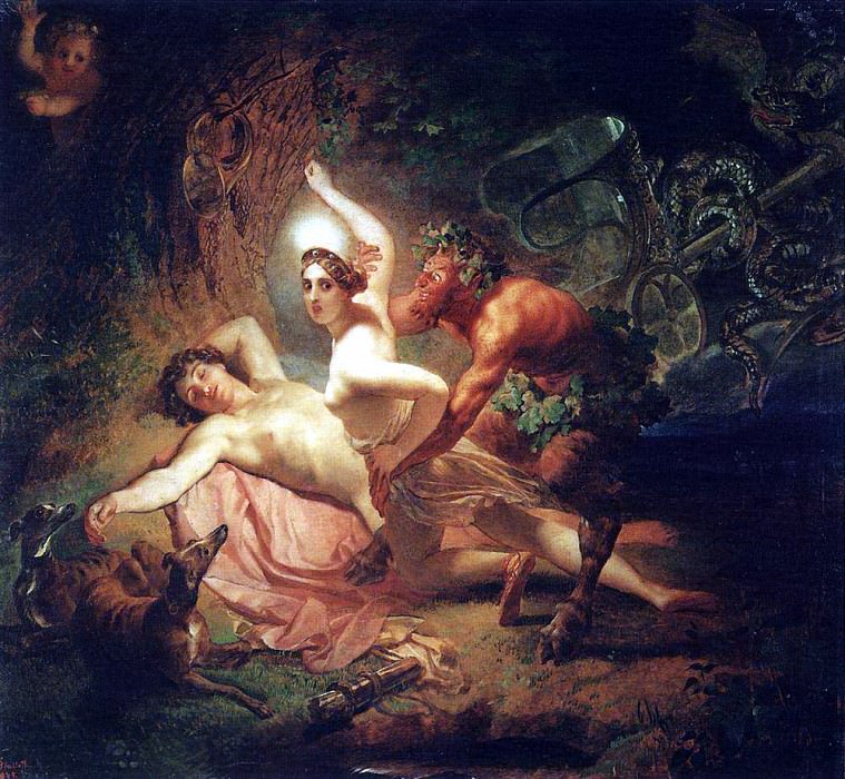 Диана, Эндимион и Сатир. 1849, Карл Павлович Брюллов