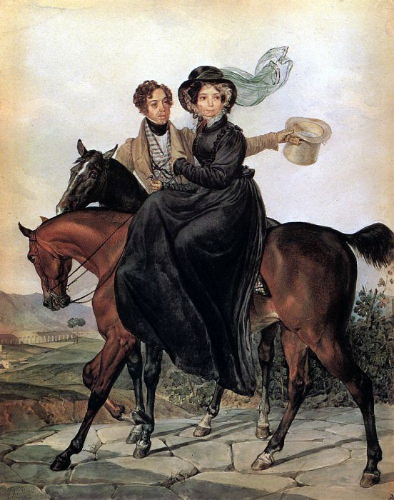 Portrait of KA and M. Ya Naryshkins. 1827, Karl Pavlovich Bryullov
