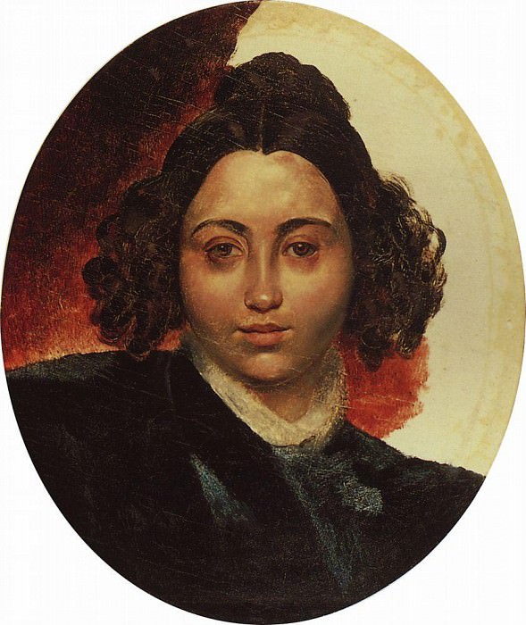 Portrait of Baroness II Klodt, wife of sculptor PK Klodt. Around 1839, Karl Pavlovich Bryullov