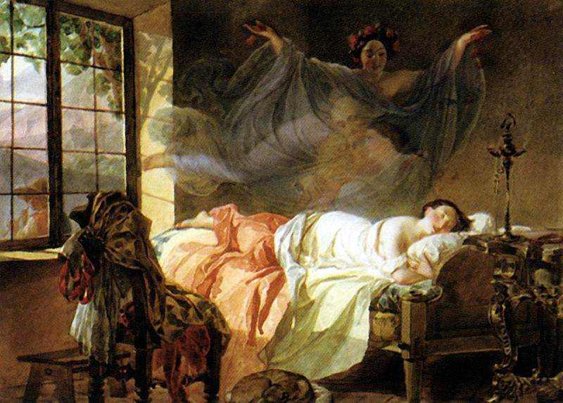 Сон молодой девушки перед рассветом. 1830-1833, Карл Павлович Брюллов