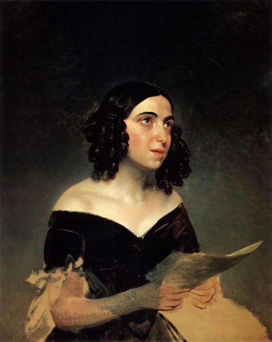 Portrait of the Singer AY Petrova. 1841, Karl Pavlovich Bryullov