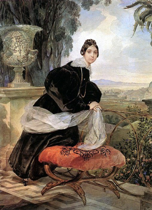 Portrait of Princess EP Saltykov. 1833-1835, Karl Pavlovich Bryullov