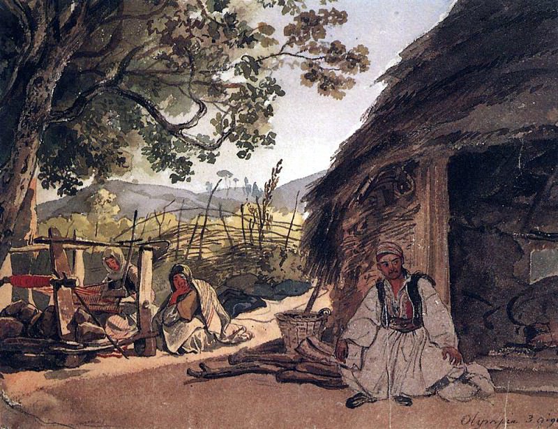 Greek morning in Miraka. 1,835, Karl Pavlovich Bryullov