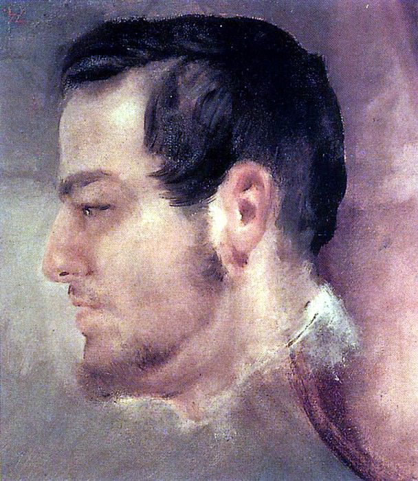 Профиль головы Глинки. 1843-1847, Карл Павлович Брюллов