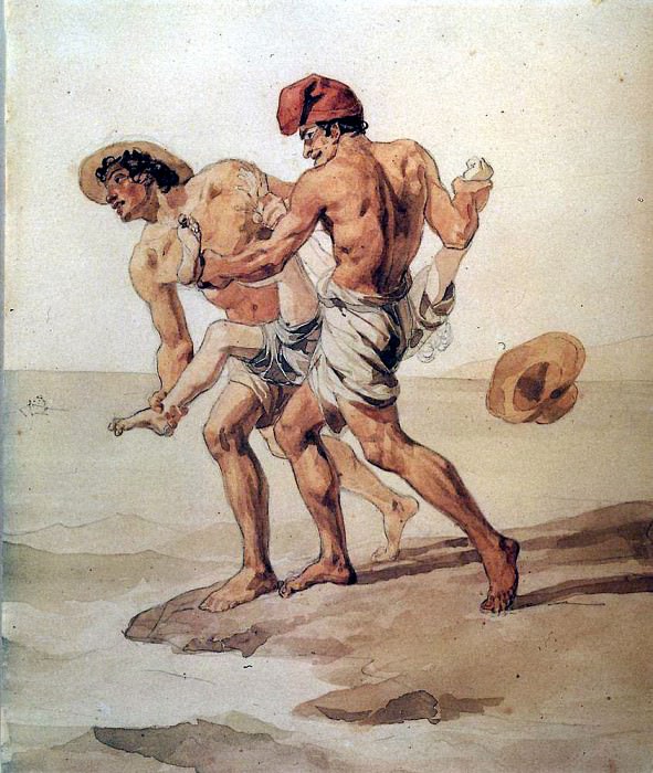 Насильное купание. 1851-1852, Карл Павлович Брюллов