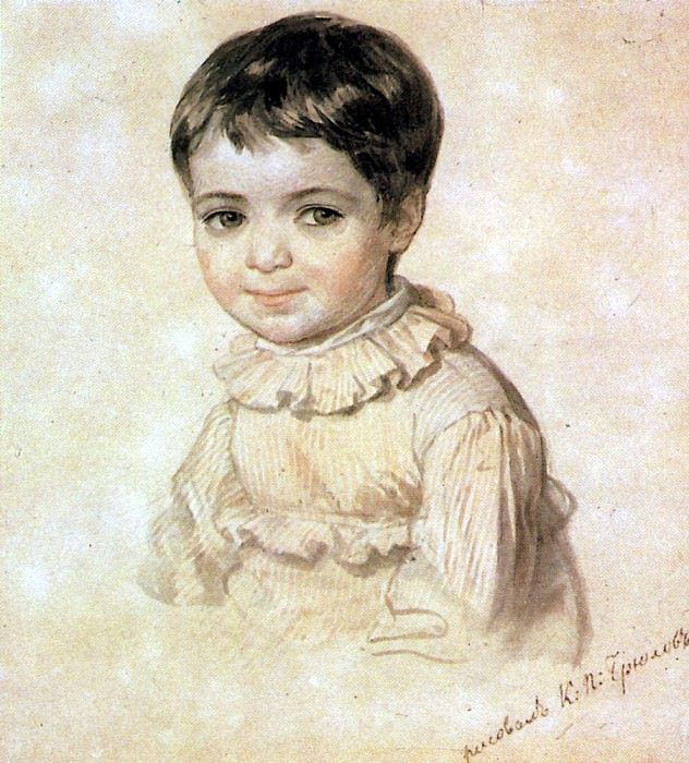 Portrait MP Kikino in childhood. 1817-1820, Karl Pavlovich Bryullov