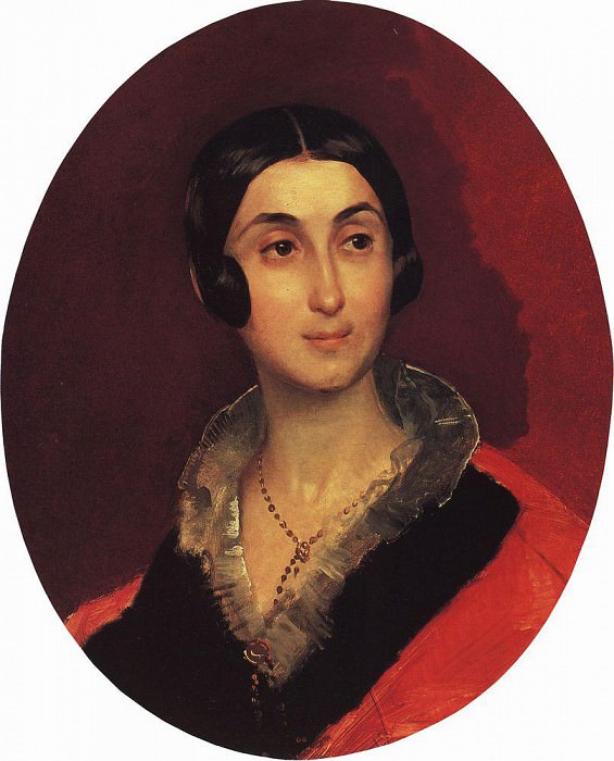 Portrait E. Tone, wife of the artist KA Ton. 1837-1840, Karl Pavlovich Bryullov
