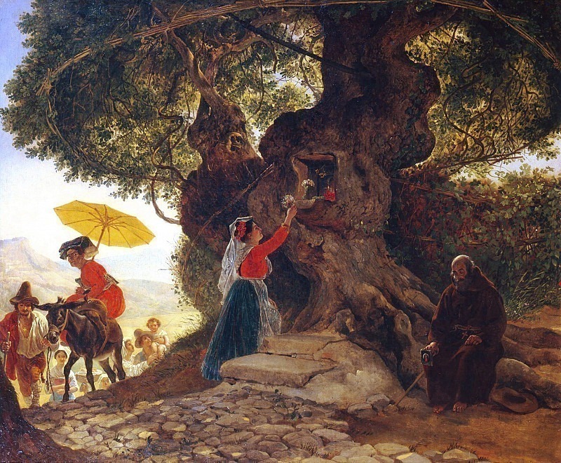 At the Bogoroditsky oak, Karl Pavlovich Bryullov