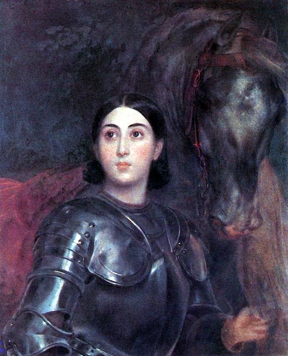 Portrait of Juliet Titton in armor. 1850-1852, Karl Pavlovich Bryullov