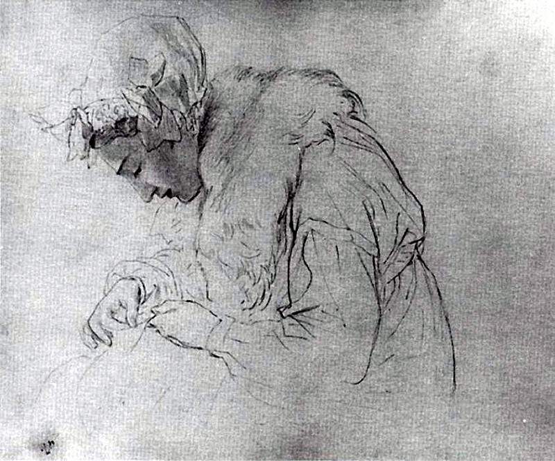 Портрет молодой женщины за вышиванием. 1824-1832, Карл Павлович Брюллов