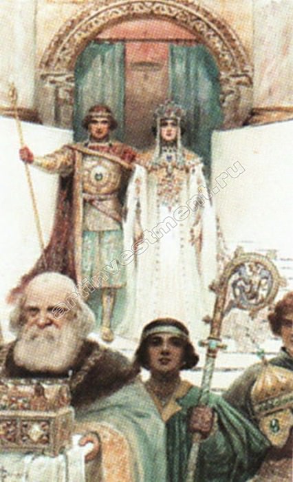 Свадебная церемония. Средние века. 1909, Соломко Сергей Сергеевич