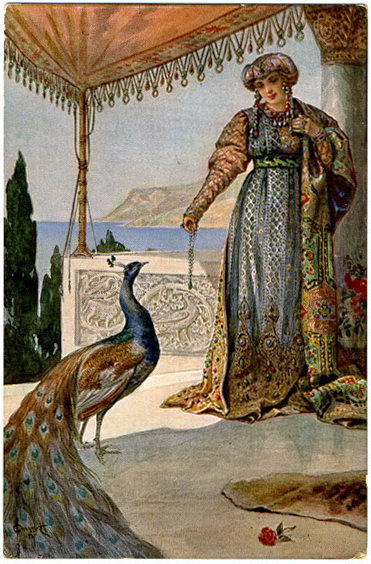 Lady with Peacock, Sergey Sergeyevich Solomko