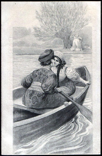 Couple in boat, Sergey Sergeyevich Solomko