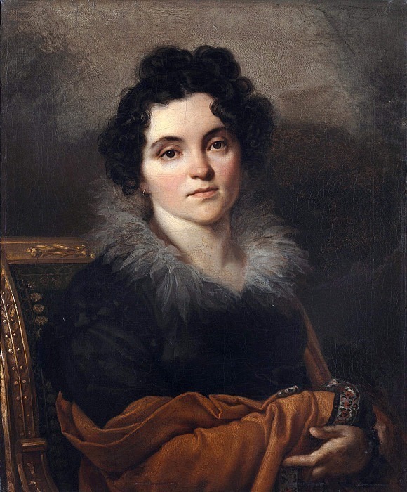 Portrait of Daria Khvostova, Orest Adamovich Kiprensky