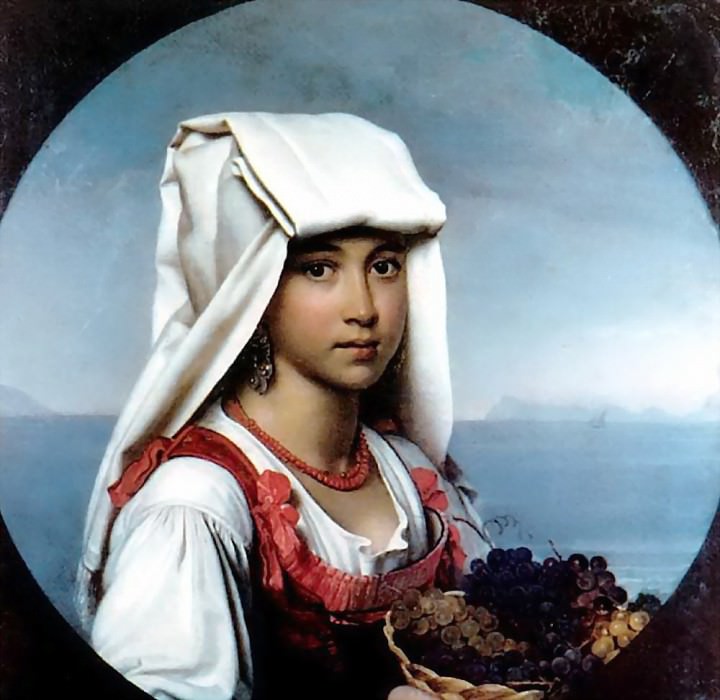Неаполитанская девочка с плодами 1831 Х. , м. Кишинев, Орест Адамович Кипренский