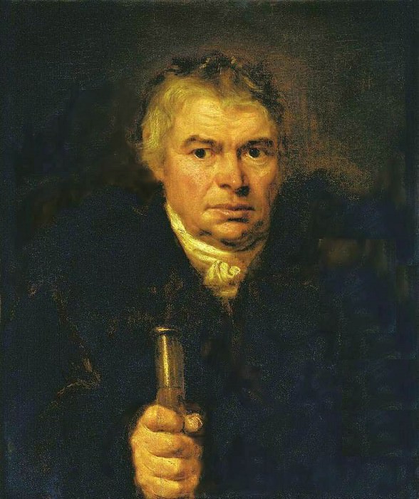 Portrait of the artists father, Adam Karlovich Schwalbe. 1804 AD, m. 78, 2h64, 1 RM, Orest Adamovich Kiprensky