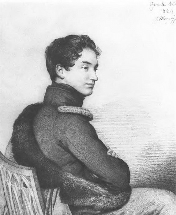 Portrait of Count Sergei Petrovich. Buturlin. 1824 BA, um. c., Sang. 31. 7h26. 7 TG, Orest Adamovich Kiprensky